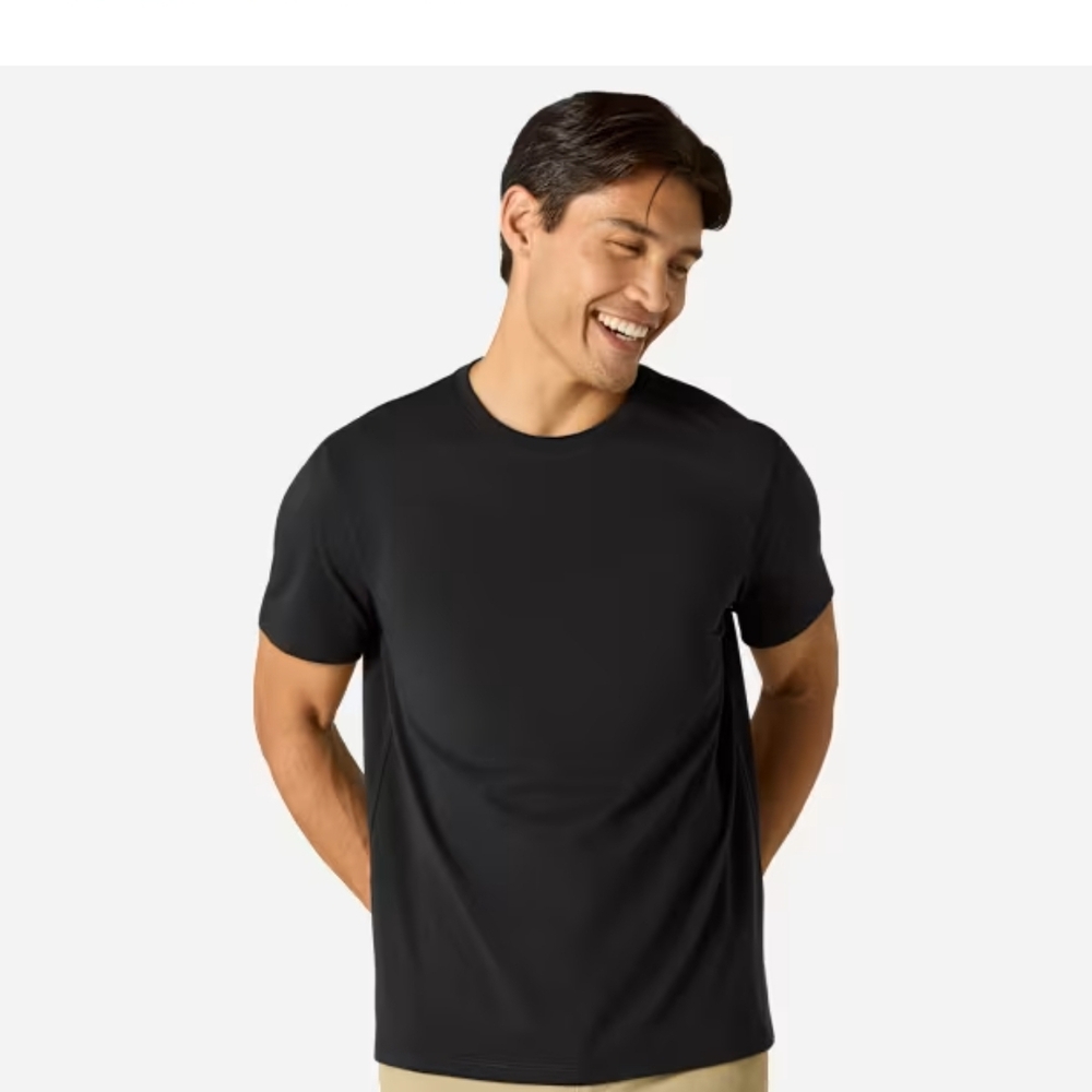 Bombas Pima Cotton Crew Neck Tee Black New